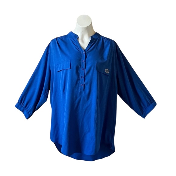 Florida Gators Women’s Plus Size 3X Blue Button Front Top by UG Apparel - Picture 12 of 12